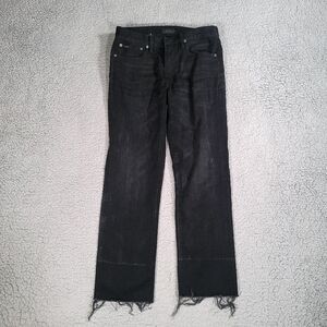 Ralph Lauren Jeans Womens 28 Gray The Waverly Straight High Rise Crop Preppy